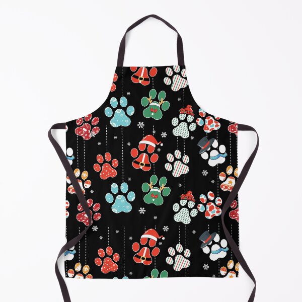 Item preview, Paw Christmas Santa Hat And Paw Prints designed and sold by RockBeeDesigns.