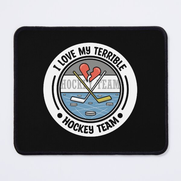 Item preview, I Love My Terrible Hockey Team White Round Design designed and sold by bolkibox.