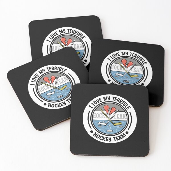 Item preview, I Love My Terrible Hockey Team White Round Design designed and sold by bolkibox.