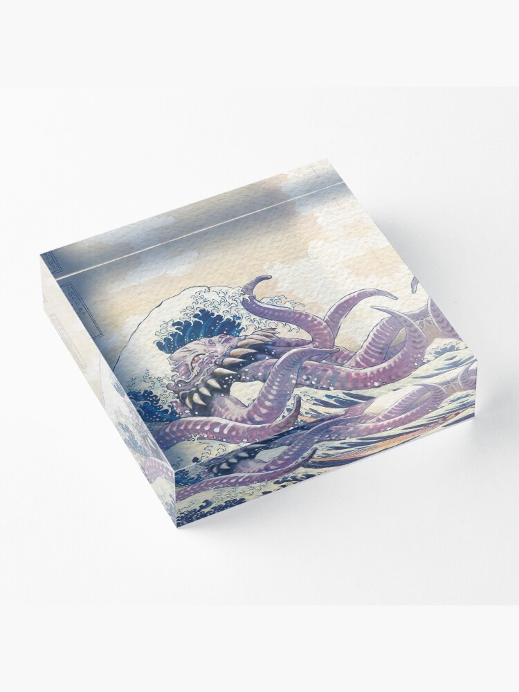 Alternate view of The Great Ultros Off Kanagawa Acrylic Block