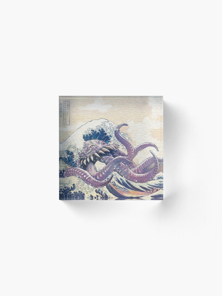 Alternate view of The Great Ultros Off Kanagawa Acrylic Block