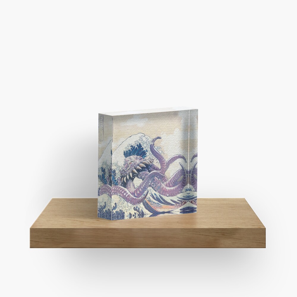 The Great Ultros Off Kanagawa Acrylic Block