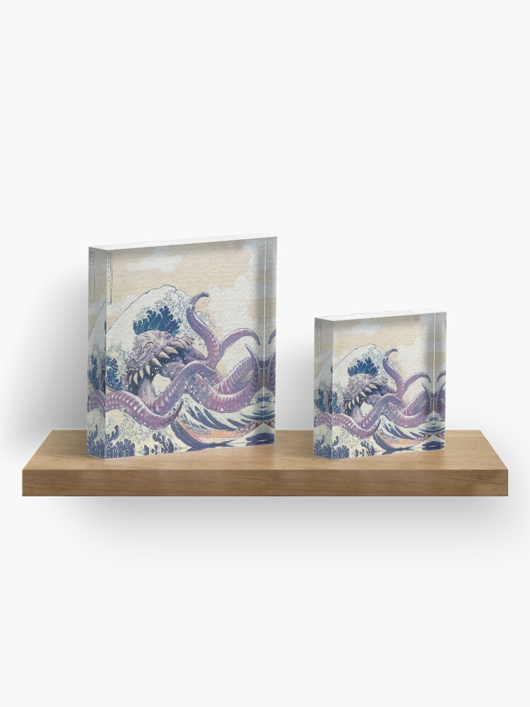 Alternate view of The Great Ultros Off Kanagawa Acrylic Block