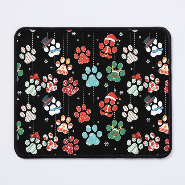 Item preview, Paw Christmas Santa Hat And Paw Prints designed and sold by RockBeeDesigns.
