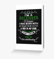 I'm a green December Woman Greeting Card