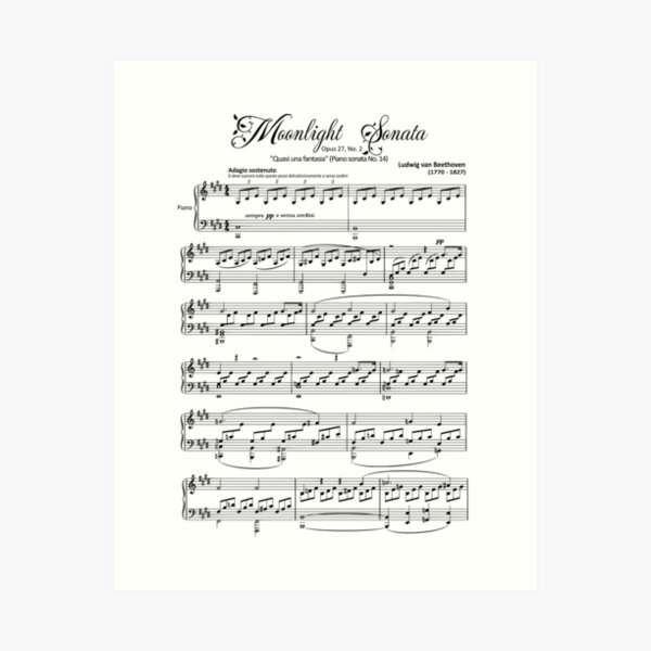 Item preview, Moonlight Sonata, Beethoven designed and sold by i-cottagedesign.