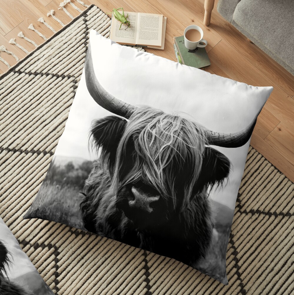 highland cow pillow pet