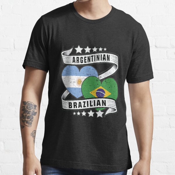Men's Brazil T-Shirt Brazilian Coat of arms Flag Tee Shirt