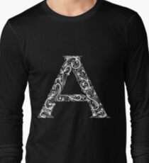 Set of alphabet visual styles. The letter A Long Sleeve T-Shirt
