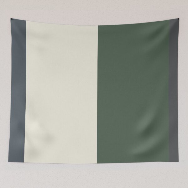 Artikelvorschau, Cream Blue Green Gray 4 Bold Wide Vertical Stripe Pattern Pairs 2023 COTY Blank Canvas D_C-003 entworfen und verkauft von ColorOfTheYears.