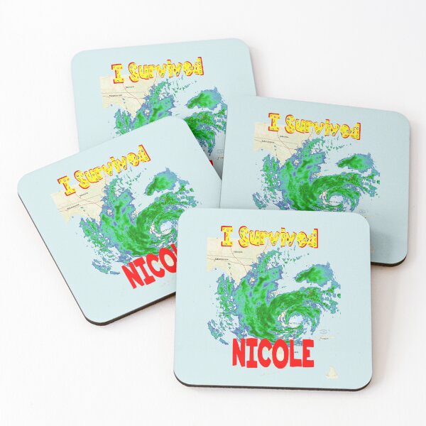Item preview, I SURVIVED Hurricane Nicole 2022 - with hurricane text by Orikall designed and sold by HippieWorks.