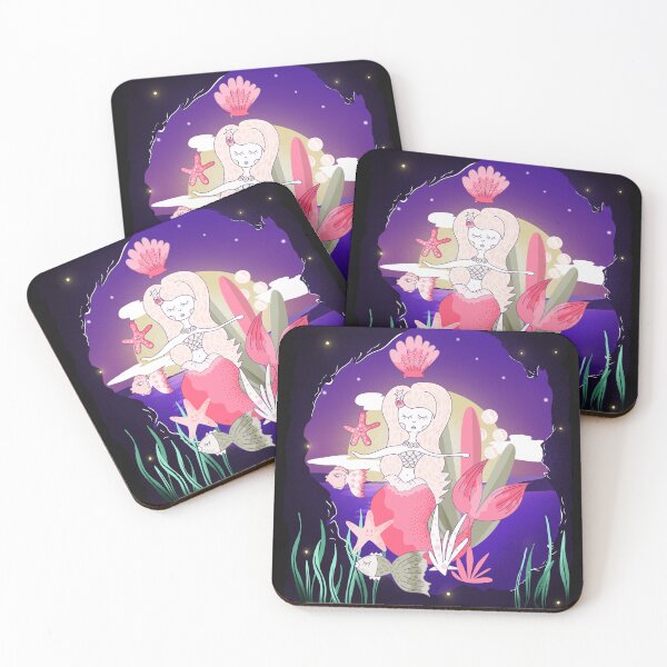 Item preview, Mermaid in fantasy moonlight ocean  designed and sold by Cordiality.