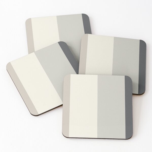 Artikelvorschau, Beige Cream Gray 4 Bold Wide Vertical Stripe Pattern Pairs 2023 COTY Blank Canvas D_C-003 entworfen und verkauft von ColorOfTheYears.