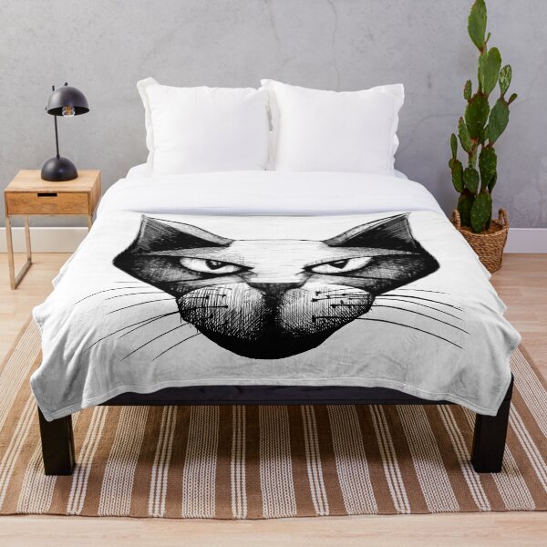 Item preview, Egyptian Cat Black & White Drawing designed and sold by LarksDrawings.
