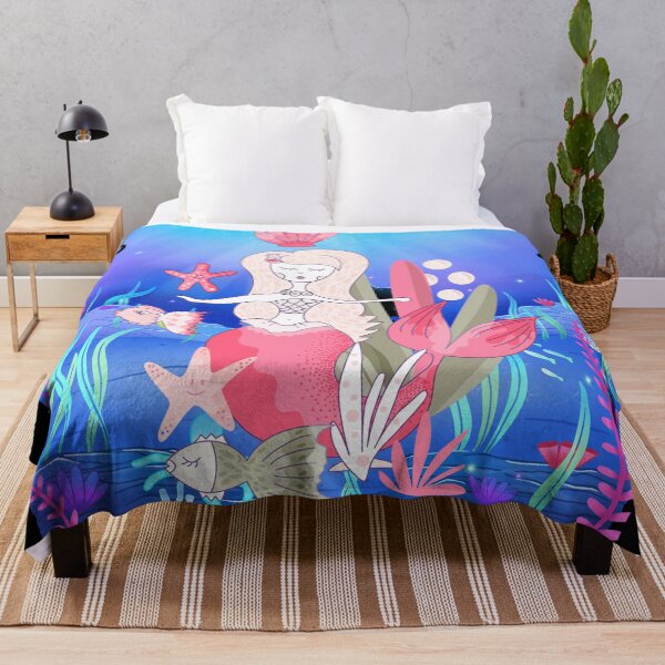 Item preview, Fantasy Mermaid in a magic blue sea designed and sold by Cordiality.