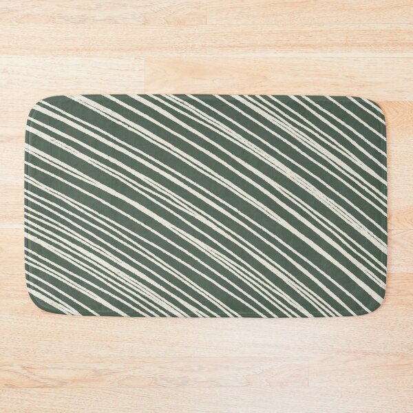 Item preview, Green Cream Abstract Diagonal Stripe Pattern Pairs 2023 COTY Blank Canvas D_C-003 Vine Leaf N440-7 designed and sold by ColorOfTheYears.
