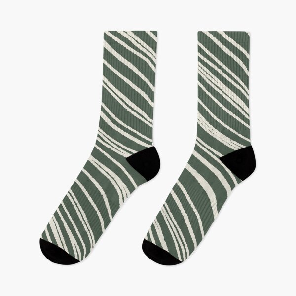 Artikelvorschau, Green Cream Abstract Diagonal Stripe Pattern Pairs 2023 COTY Blank Canvas D_C-003 Vine Leaf N440-7 entworfen und verkauft von ColorOfTheYears.