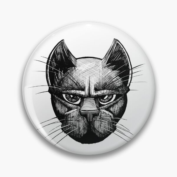 Item preview, Grumpy Cat Black & White Drawing designed and sold by LarksDrawings.