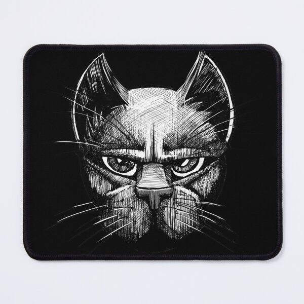 Item preview, Grumpy Cat Black & White Drawing designed and sold by LarksDrawings.