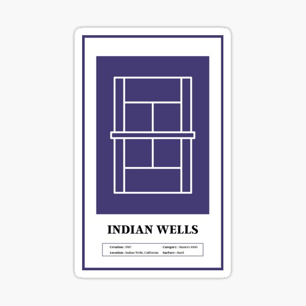 Item preview, Tennis Indian Wells designed and sold by TieBreak-Tennis.