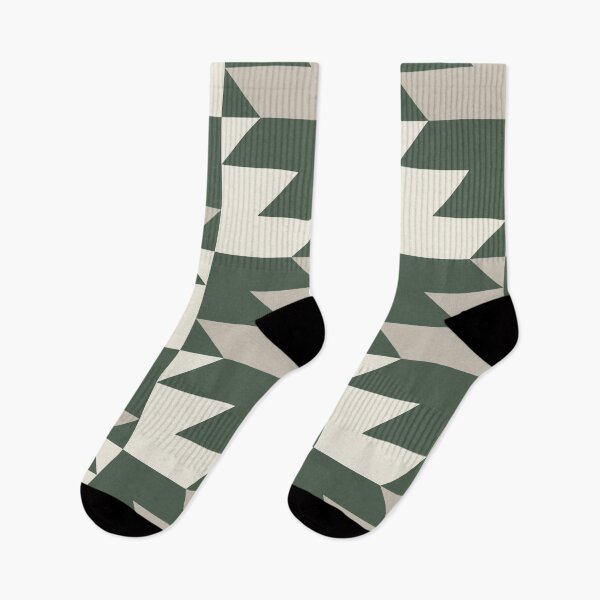 Item preview, Green Cream Beige Abstract Geometric Triangular Pattern - 2023 COTY Blank Canvas D_C-003 and Accents designed and sold by ColorOfTheYears.