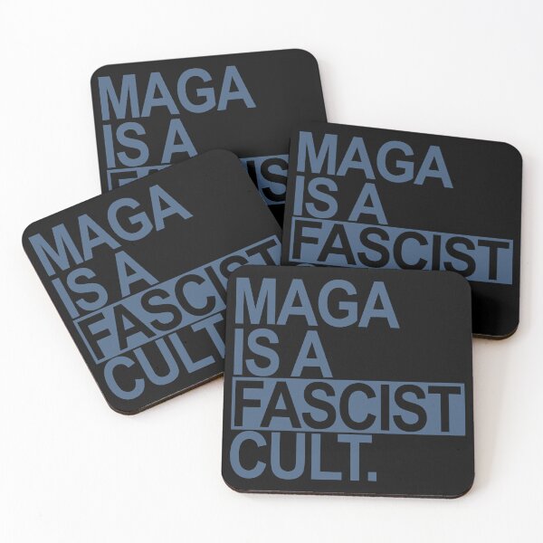 Item preview, MAGA is a FASCIST Cult (steel blue box) designed and sold by Thelittlelord.