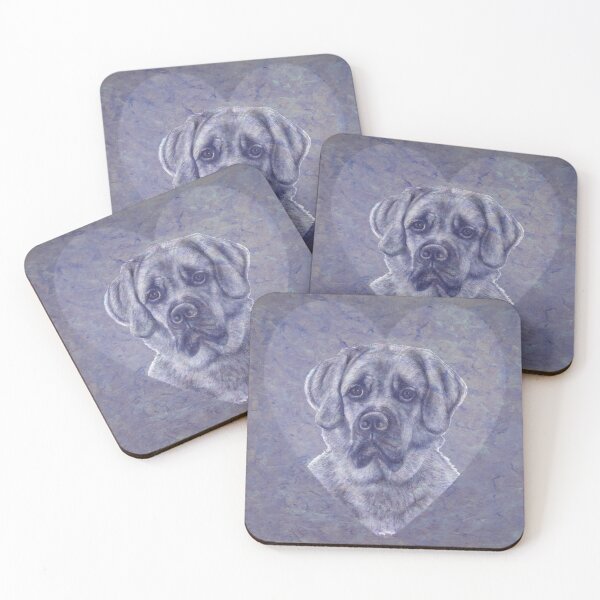 Item preview, Large red dog on a heart background - purple marbled version designed and sold by SylvieG18.
