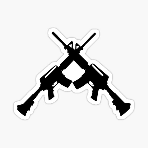 Vista previa del artículo con la obra «Pistolas de rifle de asalto cruzadas», diseñado y vendido por Balazspolo.