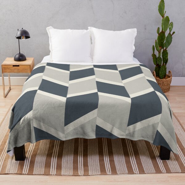 Item preview, Gray Blue Cream Abstract Herringbone Chevron Pattern - 2023 COTY Blank Canvas D_C-003 Accents designed and sold by ColorOfTheYears.