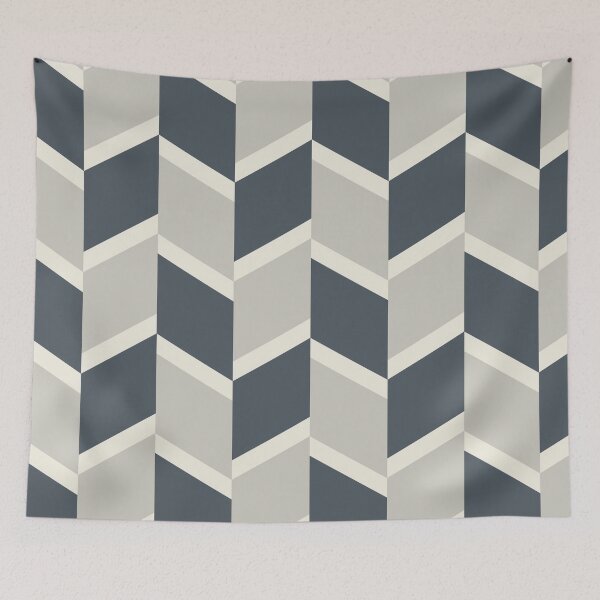 Item preview, Gray Blue Cream Abstract Herringbone Chevron Pattern - 2023 COTY Blank Canvas D_C-003 Accents designed and sold by ColorOfTheYears.