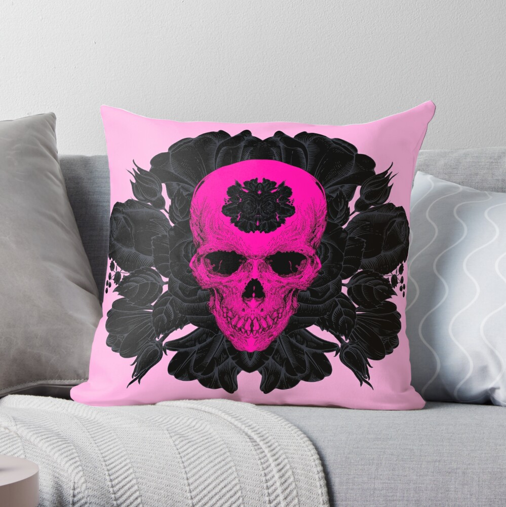 Knibeo Goth Pillows Covers Set - Gothic Pillow Covers 18x18 Set of 4, Skull  Pillow,Gothic Decor,Tarot Pillow Covers,Goth Throw Pillows,Skull Pillow