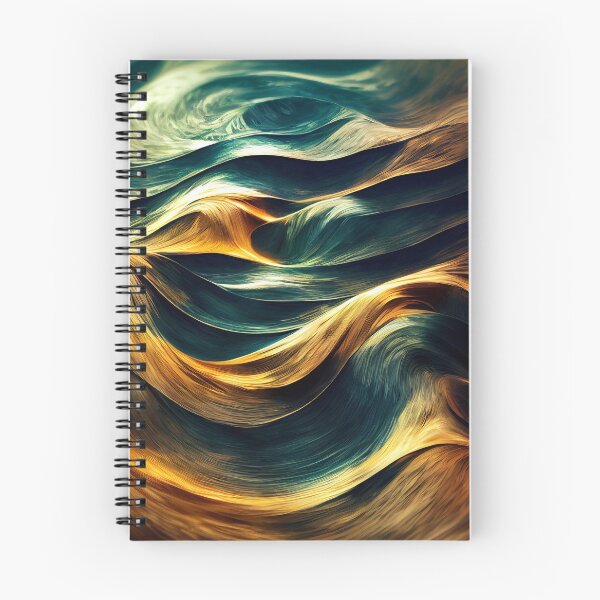 Item preview, Abstract Golden Green Waves designed and sold by Art4u-Shop.