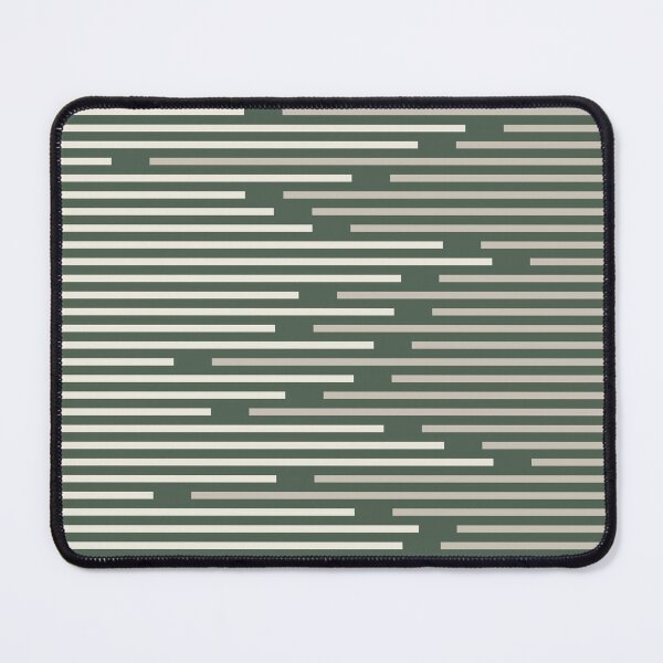 Artikelvorschau, Dark Green Beige Cream Broken Horizontal Stripe Pattern Pairs 2023 COTY Blank Canvas D_C-003 entworfen und verkauft von ColorOfTheYears.