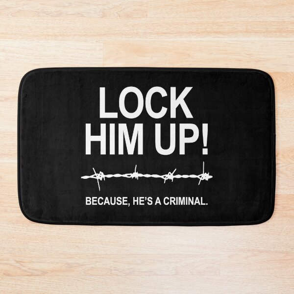Item preview, Lock Him Up Because He's A Criminal (white barbed wire) designed and sold by Thelittlelord.
