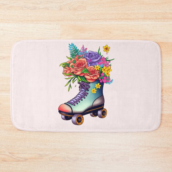 Item preview, Roller Skates and Flowers designed and sold by AnaKaoni.