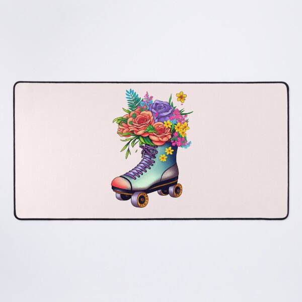 Item preview, Roller Skates and Flowers designed and sold by AnaKaoni.