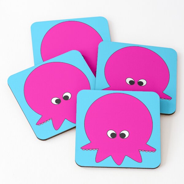 Item preview, Pink cartoonish round octopus I designed and sold by BrachiaST.