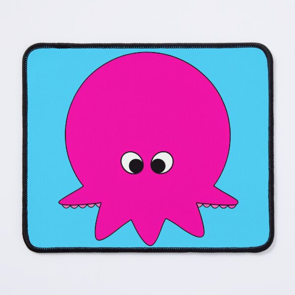 Item preview, Pink cartoonish round octopus I designed and sold by BrachiaST.