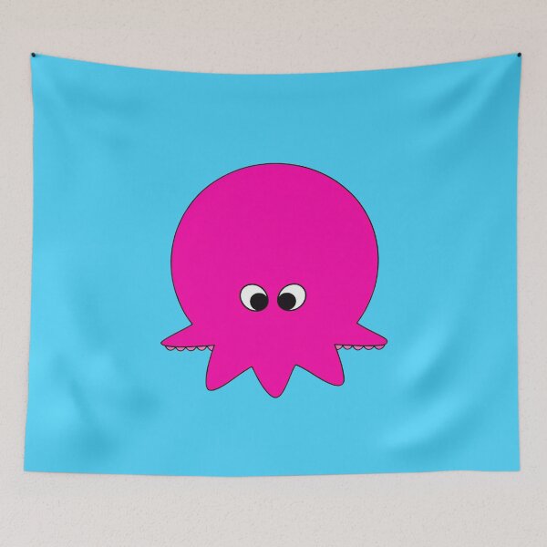 Item preview, Pink cartoonish round octopus I designed and sold by BrachiaST.