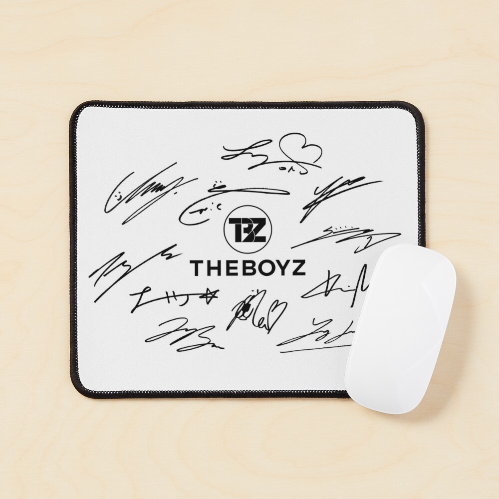 The Boyz - Logo & signatures (white)