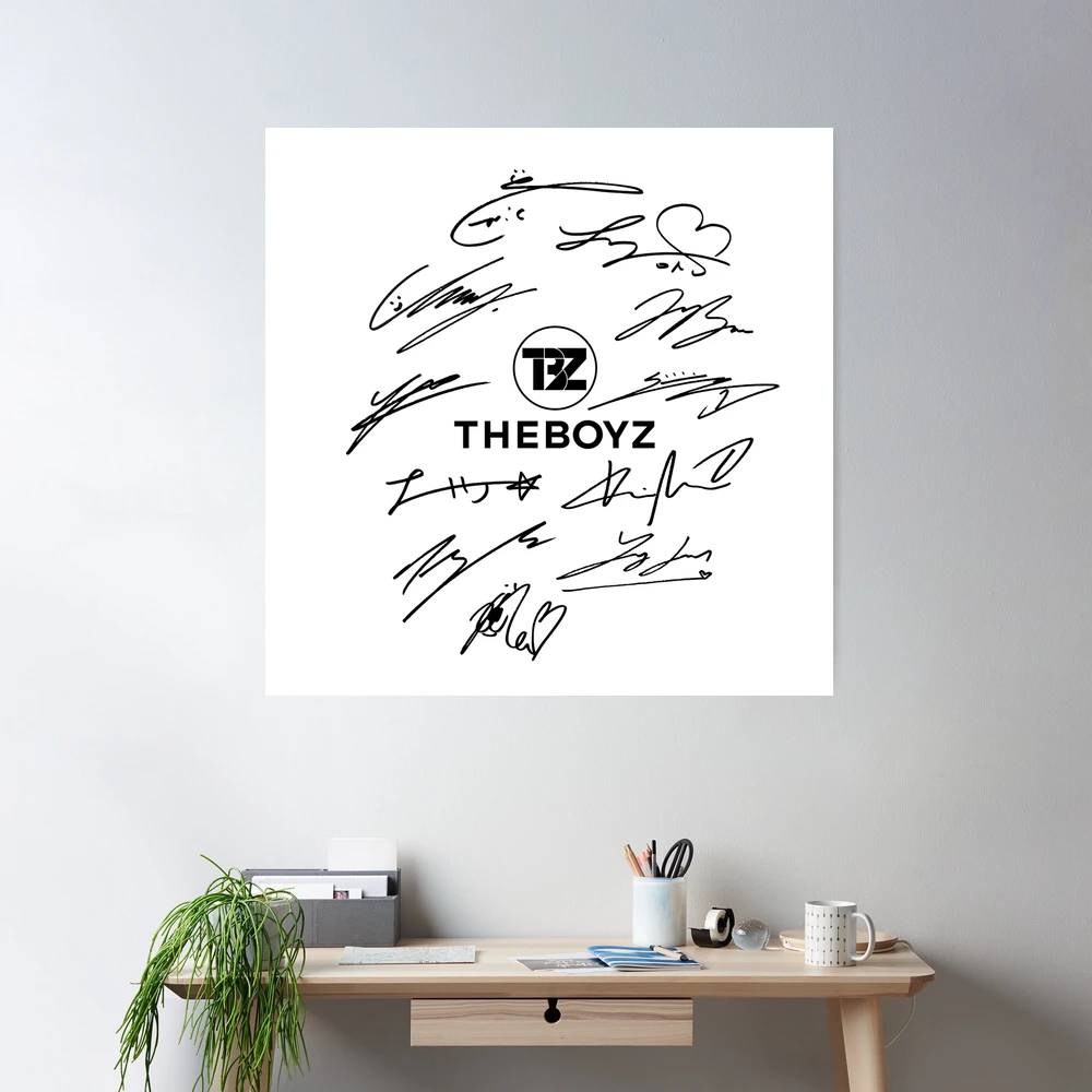 The Boyz - Logo & signatures (white)