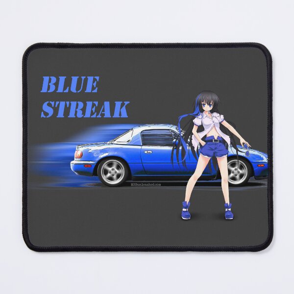Item preview, Blue Miata MX-5 with anime girl designed and sold by CoolCarVideos.
