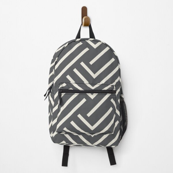 Artikelvorschau, Dark Gray Cream Diagonal Chevron Stripe Pattern Pairs 2023 COTY Blank Canvas D_C-003 entworfen und verkauft von ColorOfTheYears.