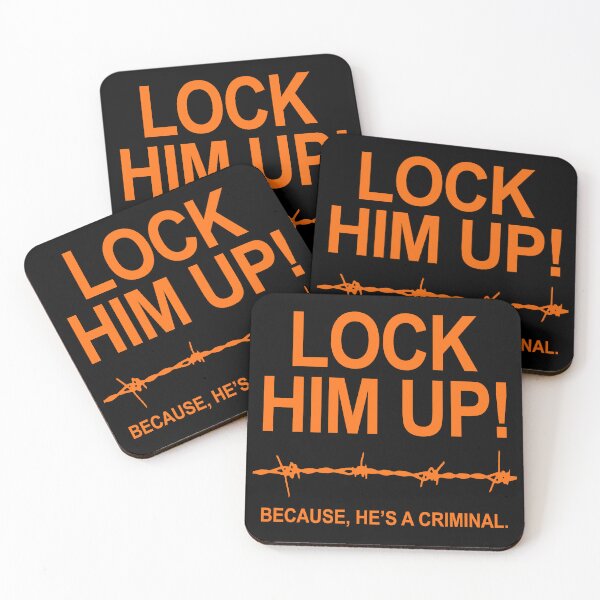 Item preview, Lock Him Up Because He's A Criminal  (prison orange) designed and sold by Thelittlelord.
