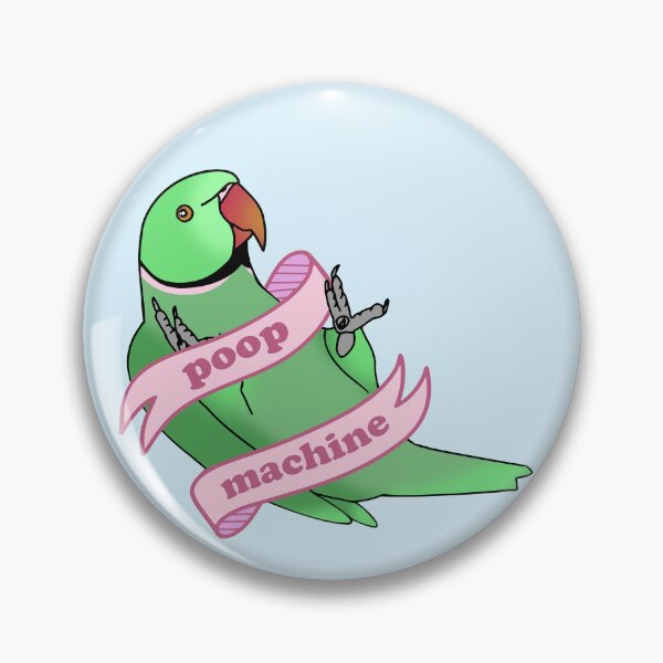 Item preview, Green Indian Ringneck - Poop Machine designed and sold by FandomizedRose.