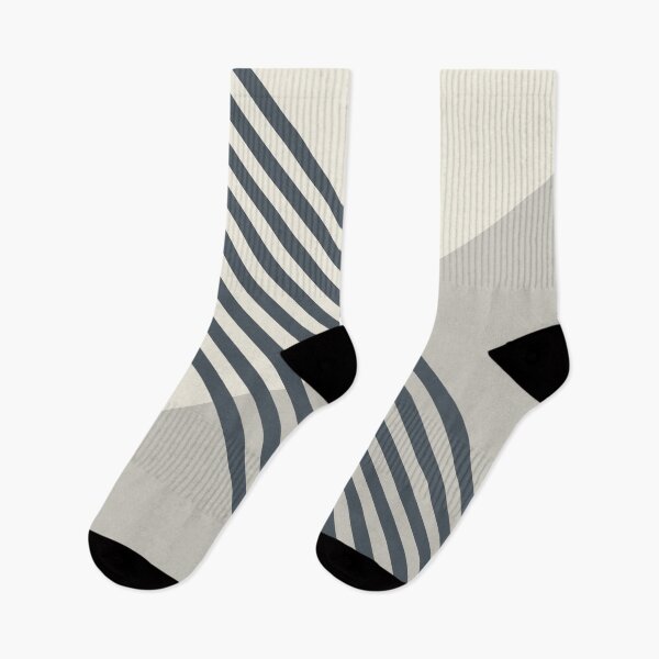 Artikelvorschau, Light Gray Dark Blue Cream Geometric Midcentury Stripe Pattern 2023 COTY Blank Canvas D_C-003 entworfen und verkauft von ColorOfTheYears.