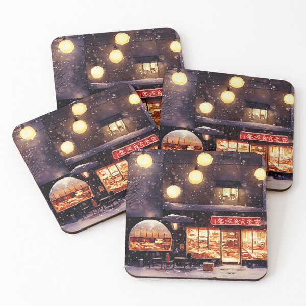 Item preview, A cute winter bakery on Christmas night. Watercolour designed and sold by justinasv775.