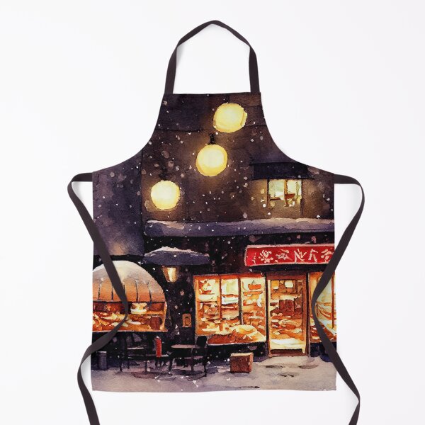 Item preview, A cute winter bakery on Christmas night. Watercolour designed and sold by justinasv775.