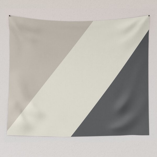 Aperçu de l'œuvre Beige, Dark Gray & Cream Minimal Diagonal Stripe Pattern Pairs 2023 COTY Blank Canvas D_C-003 créée et vendue par ColorOfTheYears.