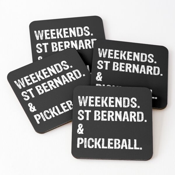 Item preview, Weekends St Bernard and Pickleball Funny Dog Gift  designed and sold by Guarddogdrive.